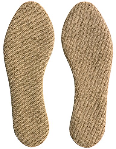 SoxsolS Antislip Cotton Flat Insert For Sockless Shoes Machine Washable Dryer Safe For Women Light Brown Size US 10 Euro 41 - Thumbnail 2