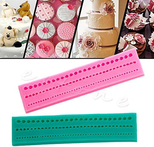MEXUD -3D Silicone Fondant Mold Cake Decorating Baking Mould Tray Chocolate Mold Tool (Pearl String Beads Color Random)