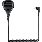 KS K-STORM Walkie Talkie Speaker Mic Compatible with 2 pin Motorola CP200 CLS1110 PMMN4013 PMMN4013A RDU4100 RMU2040 Two Way Radio