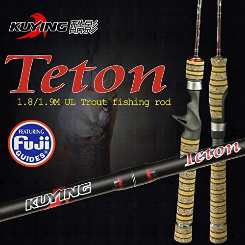 11Amber Teton 1.8 Meters 1.9 Meters UL Lure Carbon Casting Spinning Fishing Rod with Fuji Parts Fishing Pole Medium Action