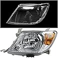 Transparent Headlamp Lamp Shade Compatible for Hilux 2005-2008 Headlight Shell Lens Replace The Original Lampshade(Left)
