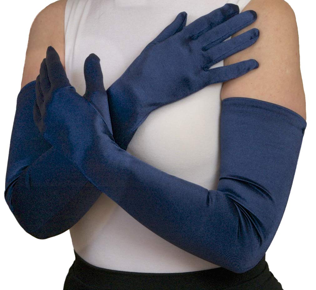 Long Satin Evening Gloves 