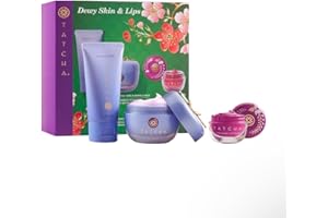 Tatcha Dewy Skin & Lips Hydrating Ritual Set, Travel Rice Wash, Full Size Dewy Skin Cream, Wisteria Lip Mask ($119 Value)
