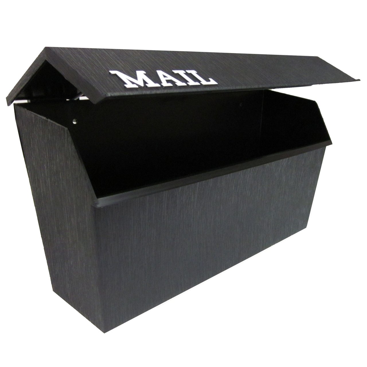 Fulton 8000 Horizontal Plastic Mailbox Black Rural Mailboxes