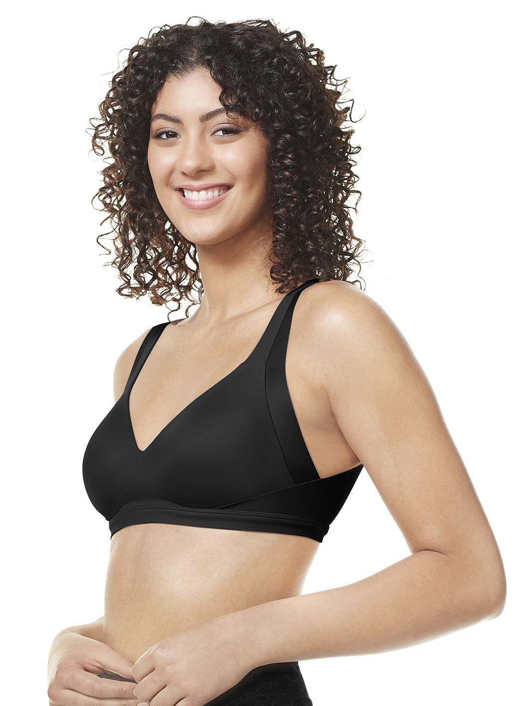 Photo 1 of Warner's Women's No Side Effects Underarm and Back-Smoothing Comfort Wireless Lightly Lined T-Shirt Bra Ra2231a, Black, Medium