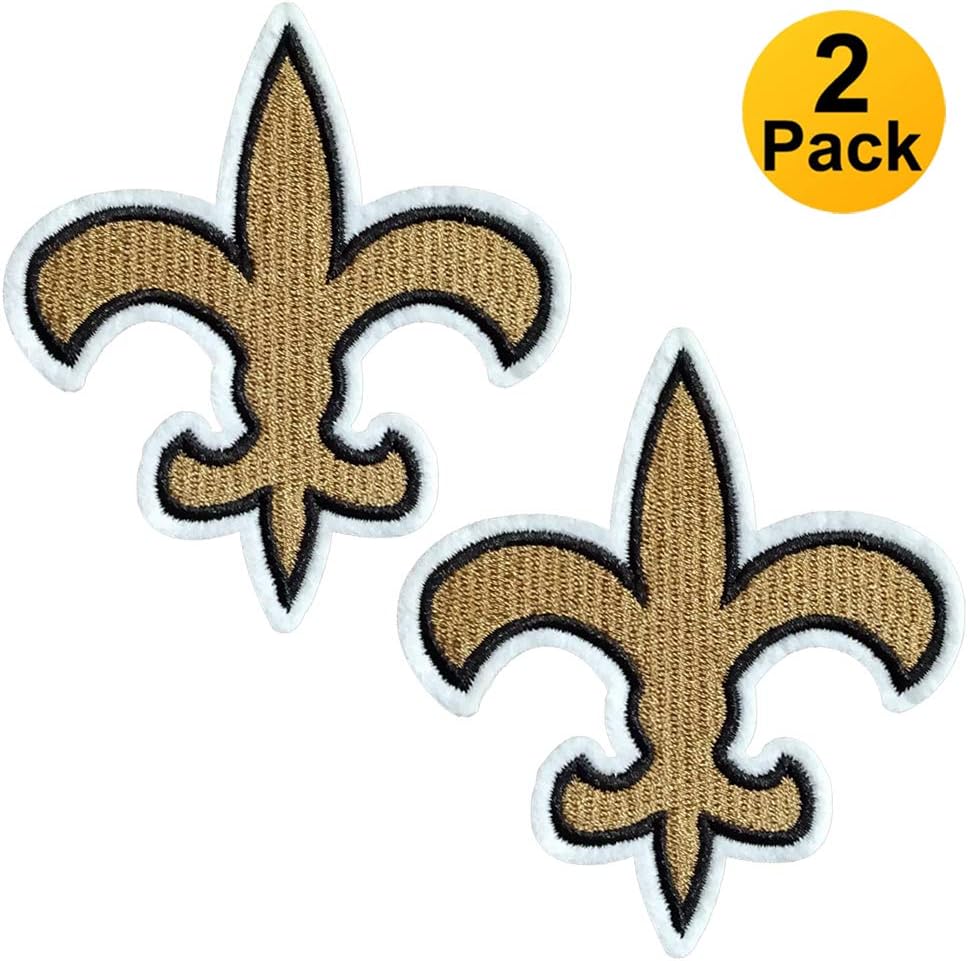 2-Pack NFL Football Team Logo, Embroidered Patch, Iron On Sew On Appliques Sport Badge Emblem Sign（Size:3.1"X3.3"）