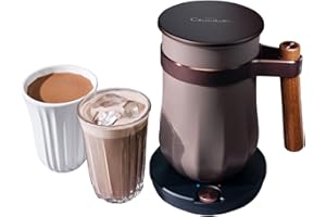Hot & Cold Drinking Chocolate System - The ALL-NEW Velvetiser - Hotel Chocolat - 1 mug and 1 glass - European Style Drinking Chocolate - Pebble Edition
