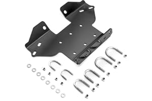 WeiSen Winch Mount Bracket Plate Heavy Duty Steel Compatible with Kawasaki Brute Force 650 750 4x4 2005-2024