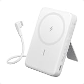 Anker Zolo Magnetic Power Bank,10,000mAh Magsafe Portable Charger | Compact Wireless Battery Pack with 30W Max Fast Charging, Skin-Friendly and Durable Design for Travel