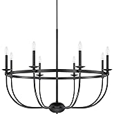Capital 425181MB Rylann Chandelier, 8-Light 480 Total Watts, Matte Black