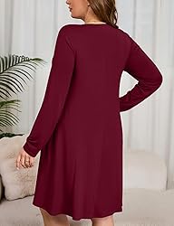 JollieLovin Women Long Sleeve Dress with Pockets