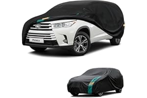 Molebt SUV Car Covers Waterproof All Weather, Universal Fit for BMW X5, Toyota Highlander, Ford Explorer, Jeep Grand Cherokee, Honda Pilot, etc. Rain Winter Sun Protection. (Length: 191"-201")