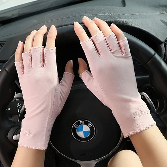 Swftc Ladies Summer Driving Gloves Breathable Sunscreen Gloves Women