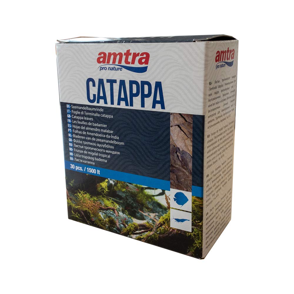 Amtra Catappa Leaves - Almond Leaves, Food supplement for freshwater shrimps and crustaceans, 30 pieces.