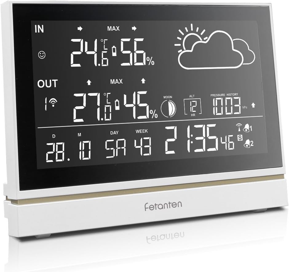 Estación Meteorológica Barómetro Inalámbrica, Alarma Humedad y