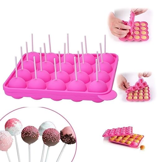 yiqi 20 de Silicona Bandeja Pop Cake Stick Mould - Libre de BPA ...