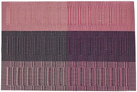 Crystallove Bamboo PVC Weave Placemats for Dining Table Set of 4 (Brown)