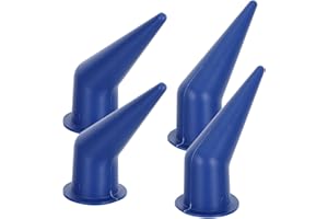 NUOBESTY 4pcs Angled Plastic Caulk Nozzle Tips for Caulking Guns, Curved Replacement Caulking Extension Tips