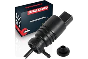 OTUAYAUTO 67128362154 Windshield Washer Pump with Grommet Replacement for BMW E46 E38 E39 E60 E65 X3 E53 X5 Z3 Z4