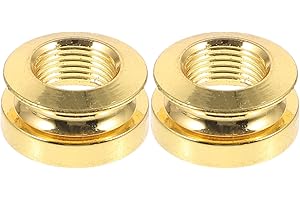 Abaodam 2Pcs Acoustic Guitar Pickups End Pin Cap Guitar Accessories Guitar Metal Pickup Endpin Cap for Electric Acoustic Guitar Bass Ukulele