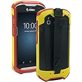 Protective Cover Bumper Case Rugged Boot with Hand Strap for Zebra TC51 TC510K TC52 TC56 TC57 (Red+Yellow)