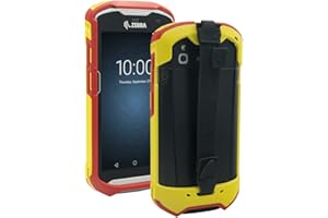 IYOUBOL Protective Cover Bumper Case Rugged Boot with Hand Strap for Zebra TC51 TC510K TC52 TC56 TC57 (Red+Yellow)