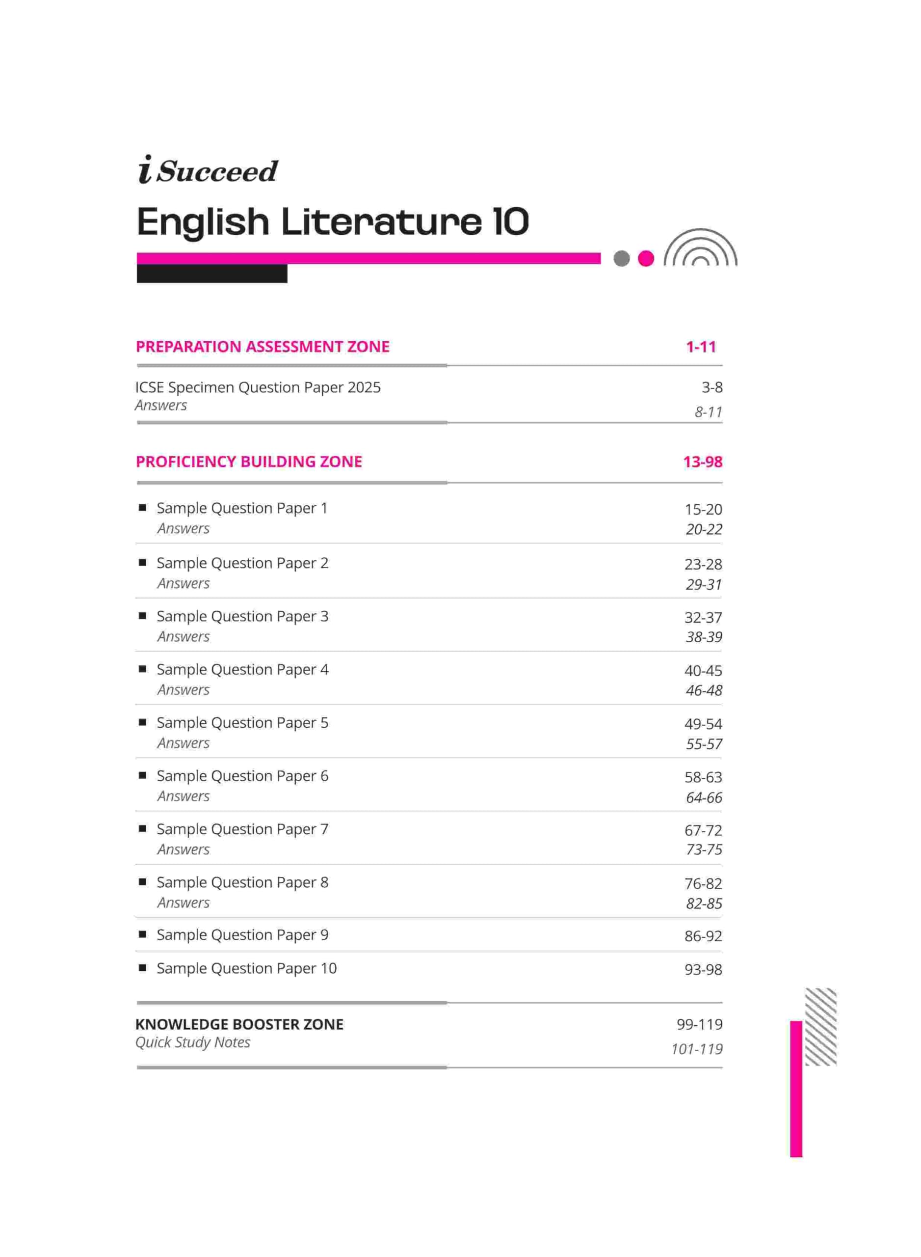 (OLD EDITION) Arihant i Succeed ICSE 10 Sample Papers Literature In English Class 10th for Exam 2025 4