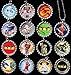 15 NINJAGO Flat Bottle Cap Necklaces for Birthday, Party Favor Set A2