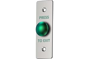 YUANWIN Push to Exit Button for Door Access Control Big Press Button Waterproof Stainless Steel Shell NO/COM Output