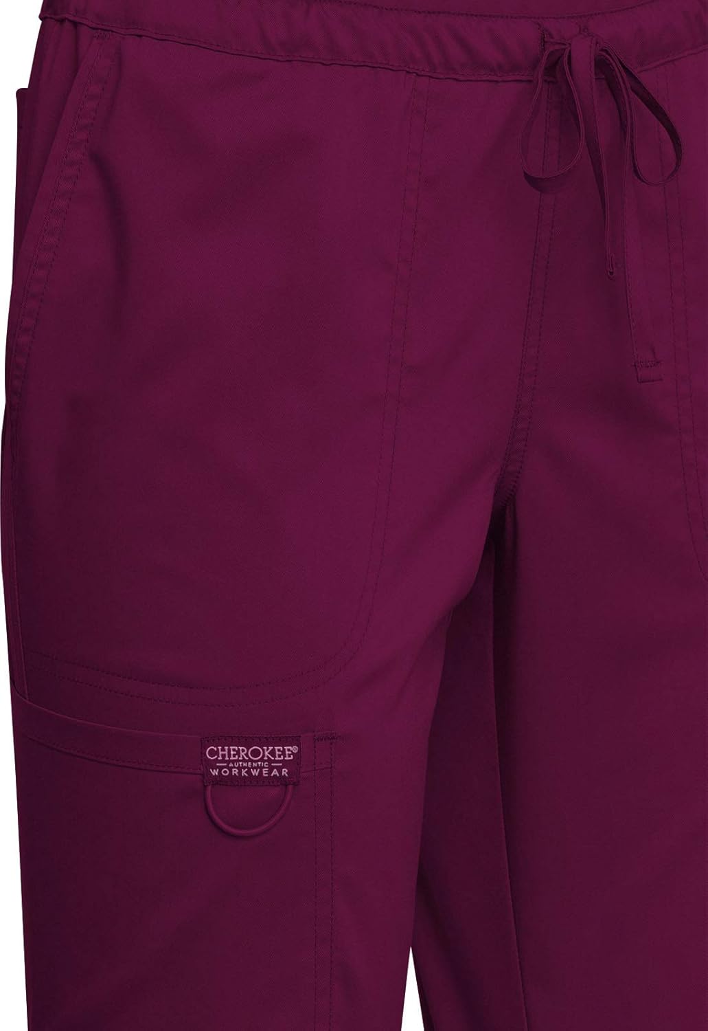 CHEROKEE Workwear WW Revolution Mid Rise Tapered Leg Drawstring Pant WW105: Clothing