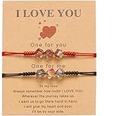xuzhiyuan Pinky Promise Bracelet Handmade Moon Heart Satr Beads Braided Bracelet BFF Couple Adjustable Bracelet for Women Men