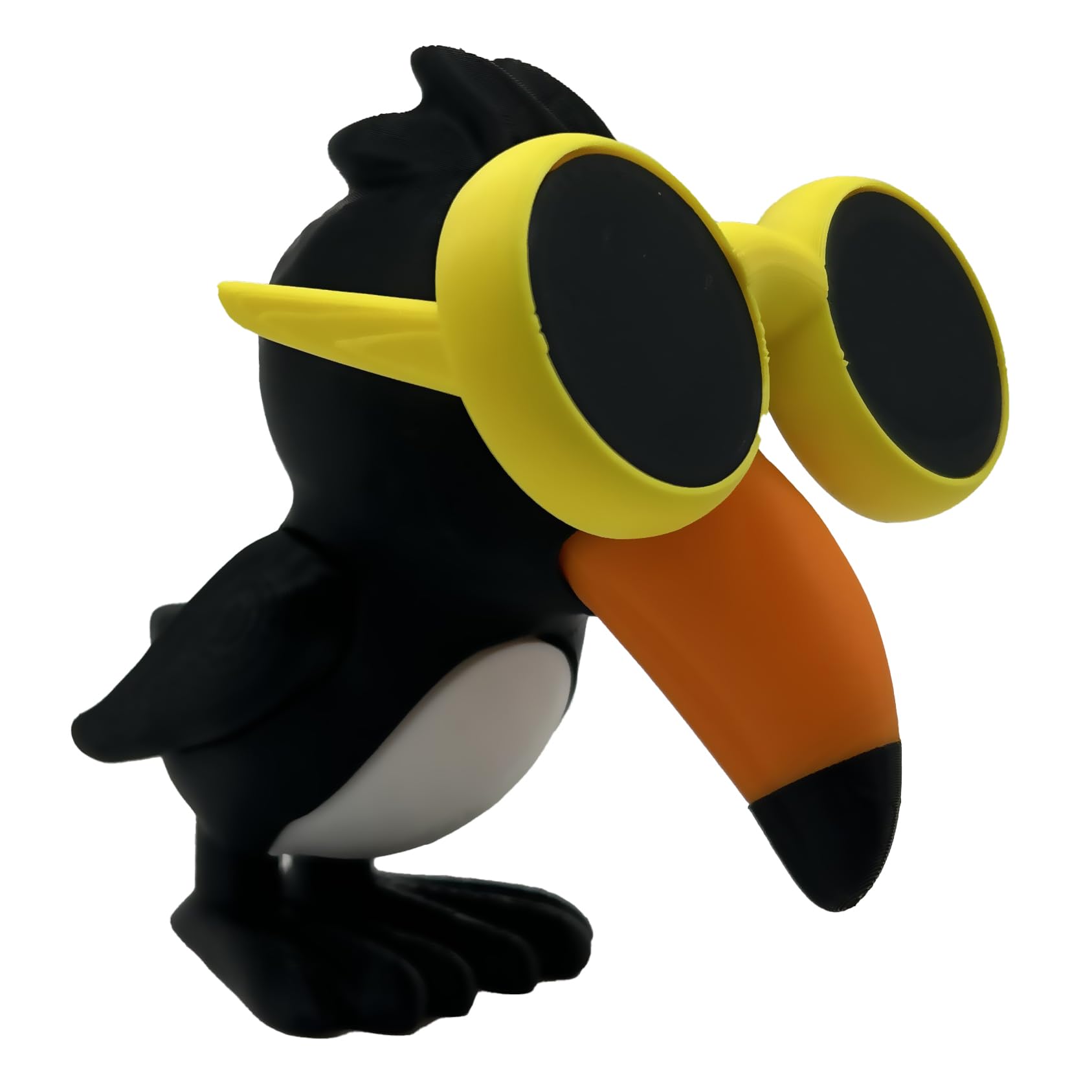 Frulli Frulla – Figure XL 12x12 cm of the Brainrot Italian Memes - Toucan with Giant Sunglasses - Tucan Meme - Collectible Italian Brainrot Memes - Tung Tung Tung Sahur - Tralalero Tralara
