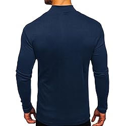 Turtleneck Men Long Sleeve Pullover Basic Designed