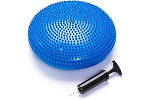 Premium Wobble Cushion 33cm Balance Stability Disc, Dual-Textured Non-Slip Massage Surface, Core Training & Posture Correctio