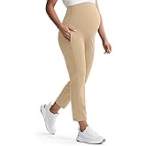 Mama Land Women's Maternity Jogger Over The Belly Stretchy Pregnancy Pants with Pockets Workout Pants for All Trimesters