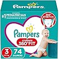 Pampers Cruisers 360˚ Fit Diapers Size 3, 74 Count, Super