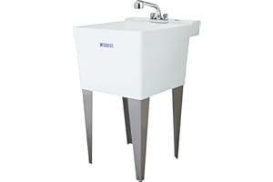 EL MUSTEE E.L. Mustee 19CF 20x24 Combo Laun Tub, White