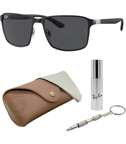 Amazon.com: Ray-Ban RB3721CH CHROMANCE POLARIZED Square Sunglasses