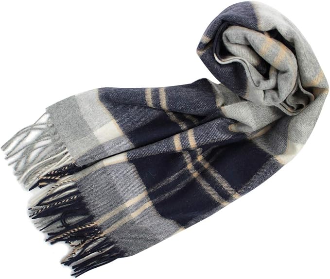 Amazon ジョンストンズ ユニセックス 大判ストール Wa Ku0499 シルバーバンノックベーン 並行輸入品 ストール 通販