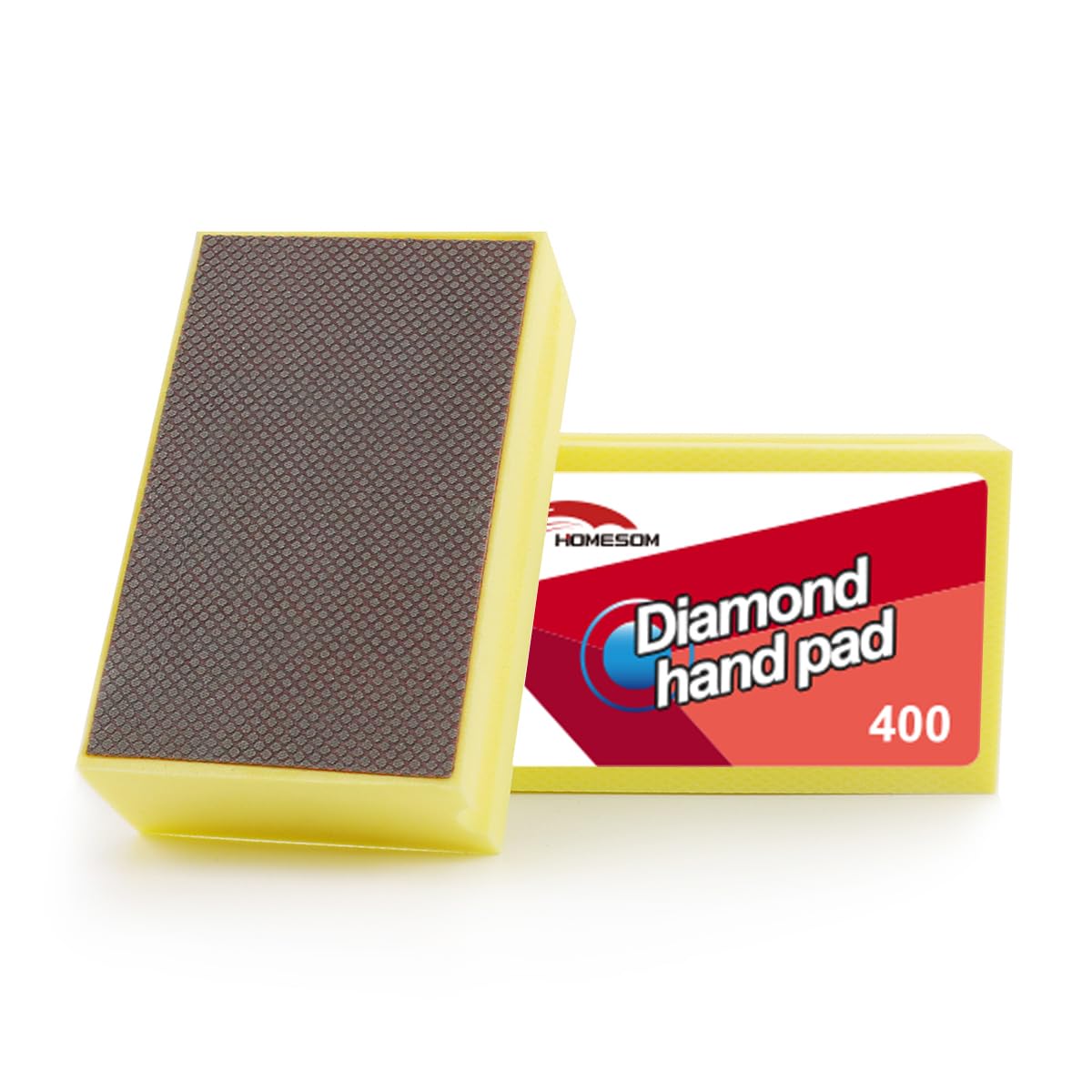 HOMESOM Electroplated Diamond Hand Polishing Pads 400 Grit Glass Grinding Pad Stone Marble Ceramic Hand DIY Tool