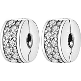 H.ZHENYUE Silver Clip x 2 Charms for Bracelets 925 Sterling Silver Dangle Pendants Beads Jewelry for Women