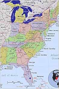 eastern united states of america usa map journal take notes write