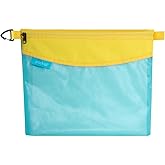 pack all Water-resistant Material Zipper Pouch, Mesh Zipper Bag for Storage, Travel, Office (Large, Blue)