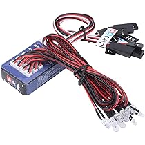 2PCS 5mm RC Car LED Lights - Red Headlight Upgrade For 1/10 Scale Drift Cars - 5-11V, 70cm Wires