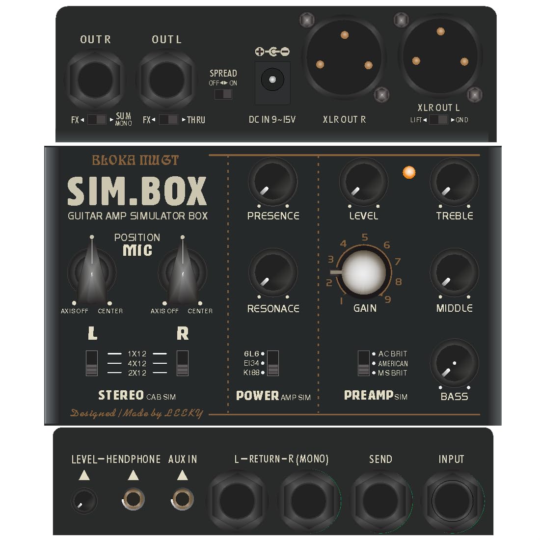 Mua Guitar Effect Pedal Amplifier Simulation for Electric Guitar All