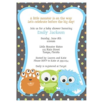 orange baby shower invitations