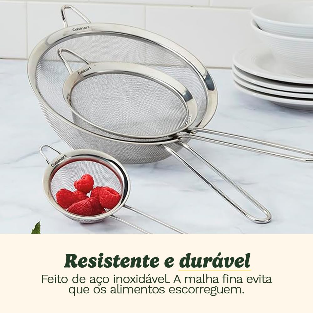 Cuisinart Mesh Strainers, 3 Count (Pack of 1) Set, CTG-00-3MS Silver