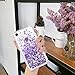 Maxdara iPhone 8 Case, iPhone 7 Glitter Liquid Women Case Tempered Glass Screen Protector Floating Bling Sparkle Luxury Pretty Protective Girls Case iPhone 6 6s 7 8 4.7 inches (Purple)