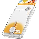 Sinjimoru for MagSafe Pop-Up Wallet, Quick Access Magnetic Card Holder with 3000G Strong Magnet and Anti-Slip Silicone Backing, Compatible with iPhone 12 to 16 Series. M-Button Up Wallet