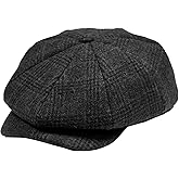 POUDAY Newsboy Cap for Men - Irish Newsies Cabbie Hat - Flat Winter Hat